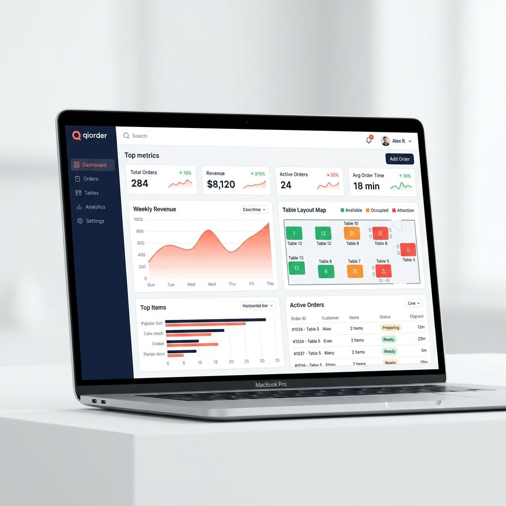 Restaurant admin panel dashboard analytics